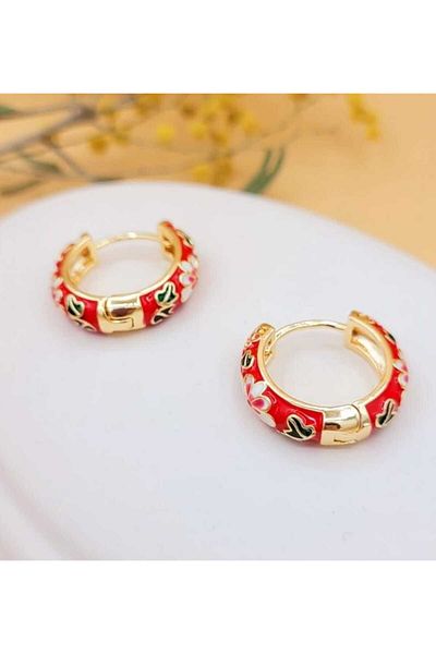 BRLKN Steel Enamel Hoop Earrings