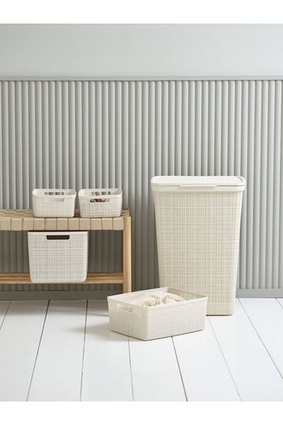 OEM JUTE basket 12L cream plastic