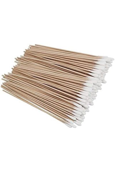 Generic Cotton Swabs 6 Inch, Long Wooden Handle Cotton Swabs, Cabok Cotton Swabs for Cosmetics, 100 Pieces