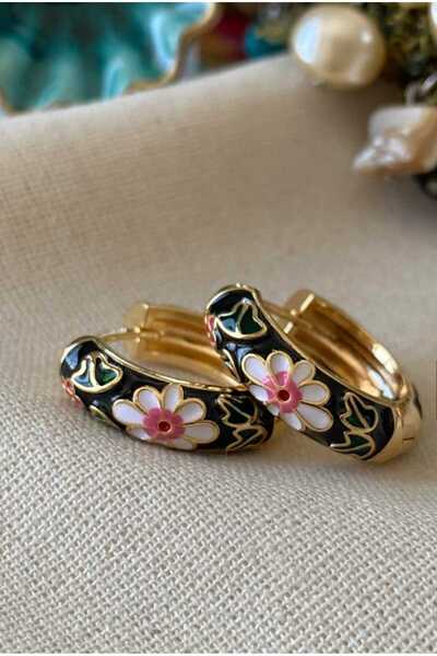 BRLKN Steel Enamel Hoop Earrings