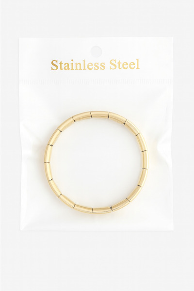 Bittox Men Women Unisex Stainless Steel Flexible Italian Bracelet- Gold and Silver Color Italian Bracelet