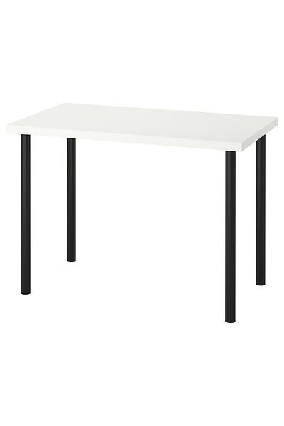 IKEA LINNMON / ADILS Table, white/black, 100x60 cm