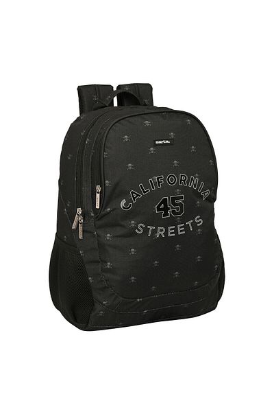 safta School Bag California Black 32 x 44 x 16 cm