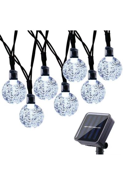 OEM Șir de lumini solare 60 LED RGB, 6.5m, IP44, decor exterior grădină, curte, balcon