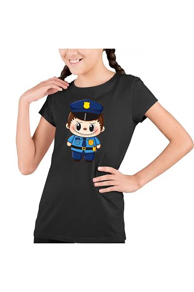 OEM Labubu Policeman Kids Girls T-Shirt
