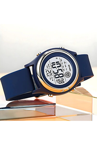 AZ PRODUCTS Ceas Digital Copii Albastru Inchis, Rezistent la Apa, Cu Functii de Cronometru, Alarma si Calendar