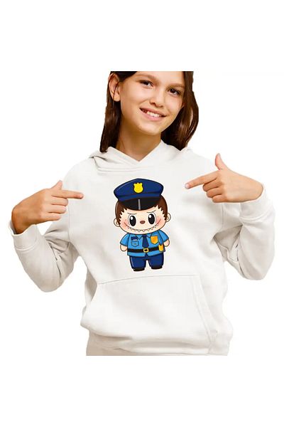OEM Labubu Policeman Kids Girls Sweatshirt