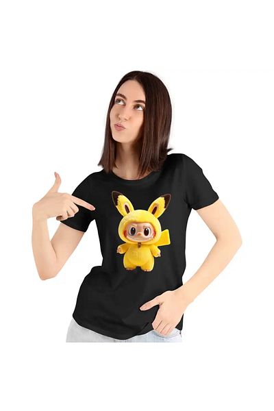 OEM Women's T-shirt Labubu Pikachu Pokemon