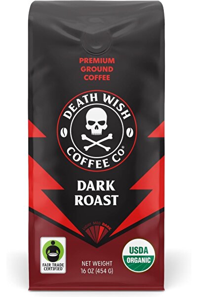 Black Death تطحن شركة Death Wish Coffee Co. أقوى أنواع القهوة العضوية المعتمد...