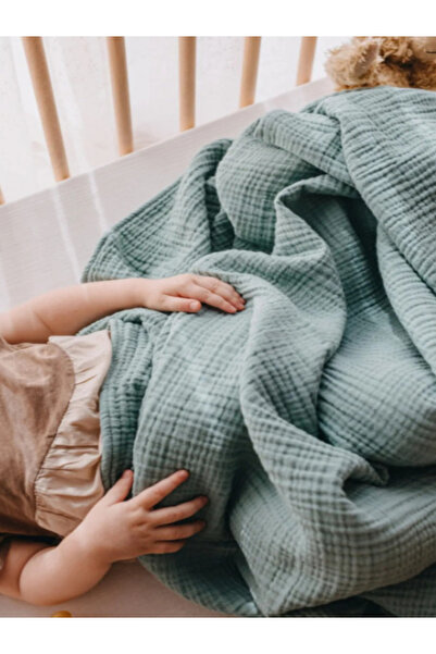 Tomac 100% Cotton 4-Layer Muslin Baby Muslin & Children's Muslin Blanket110X110Cm