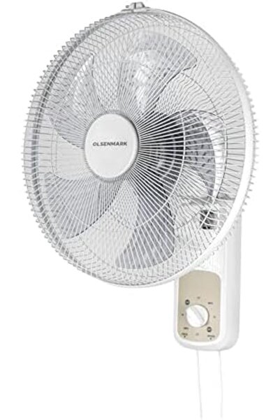 Olsenmark 16-inch Wall Fan from Olsenmark, White, Model OMF 1701