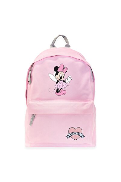 PARUNIV Minnie Mouse Backpack, Kindergarten, School, Casual, 2 compartments, 28 x 38 x 18 cm, Light Pink