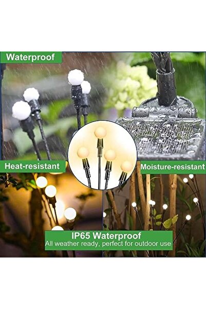 Unbranded/Generic Firefly Garden Lights, Solar Powered (Multicolor, 2-Pack) 6 Bulbs Each