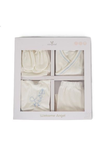 Cangaroo Welcome Little Angel 5-piece newborn cotton set, 0-3 months, Blue