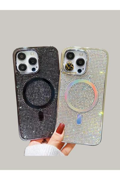 Massemr Case for Apple iPhone 11 Stoned Premium Magsafe Cover Transparent Glossy Shock-Absorbing Luxury Phone Case