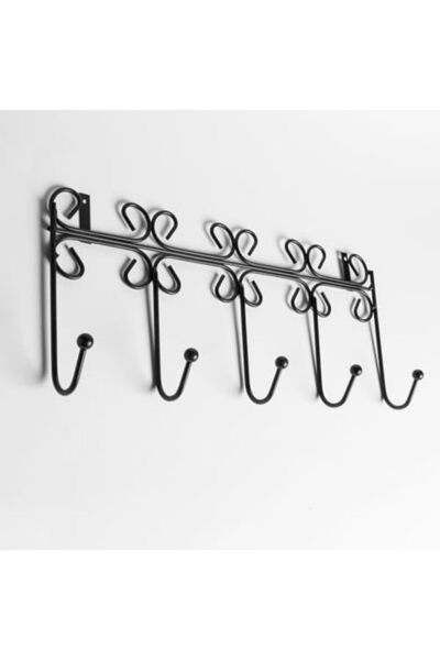 mastergold Wall Hanger with Decorative Design | Coat and Clothes Holder with Hooks | Heavy-Duty Aluminum Organi