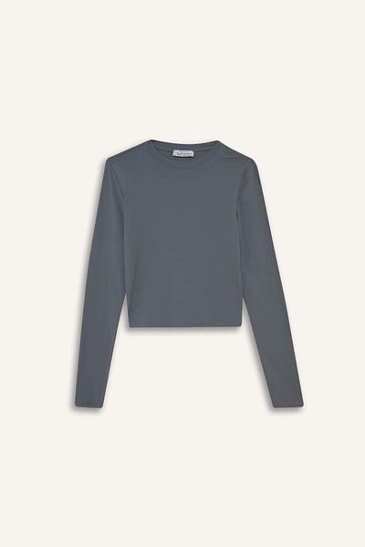 DeFacto New Season Fitted Crew Neck Long Sleeve T-Shirt