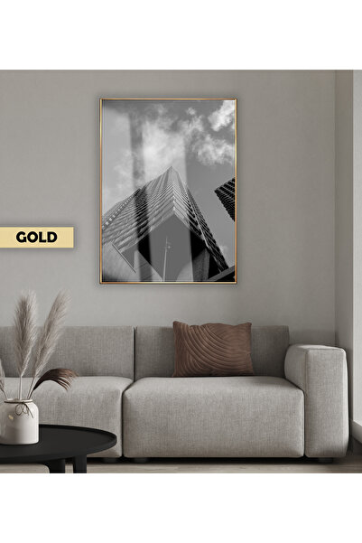 Harikabirev HARİKABİREV|ЧЕРНО-БЯЛ МОДЕЛ НА НЕБОСТИЛ 01 |РАМКА ОТ ЗАКАЛЕНО СТЪКЛО С ЕДИН ВЕРТИКАЛЕН ПАНЕЛ