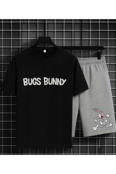 özcstore تي شيرت رجالي / نسائي شورت مطبوع عليه BUGS BUNNY