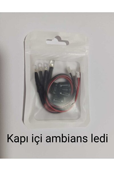Class Araç kapı kolu için 4 adet 5mm TURUNCU Renk Led. 4 adet montaj yuvası i...