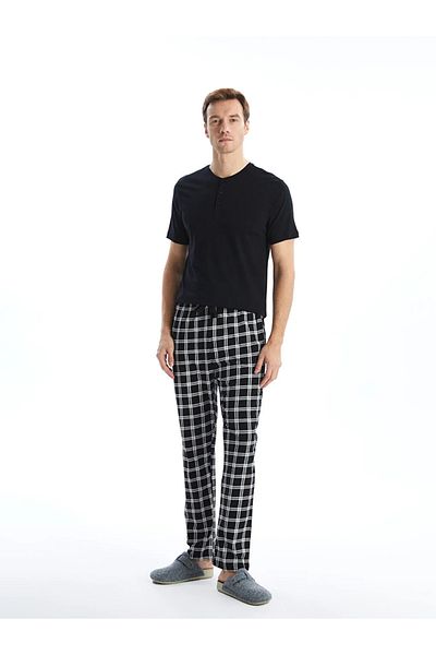LC Waikiki Lc waikikiblack standard mold men's pajama set