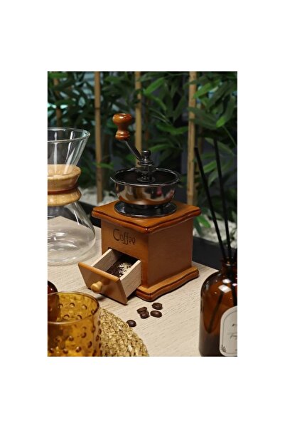 Alvora مطحنة القهوة الخشبية