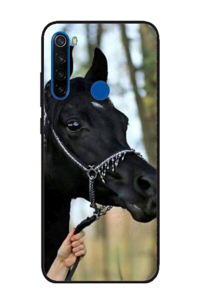 Atlas Husa personalizata si Folie de Silicon Xiaomi Redmi Note 8, Black Horse...