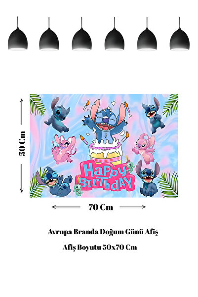 HAPPYLOOPPARTY Stic Lilo & Stic Angel tematski rođendanski banner 50x70 cm