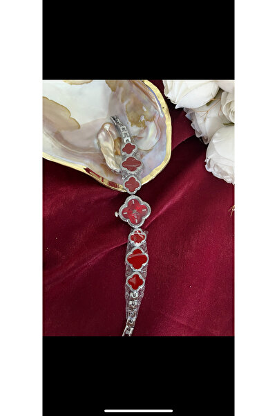 Choppers Bordo yonca kadın saat