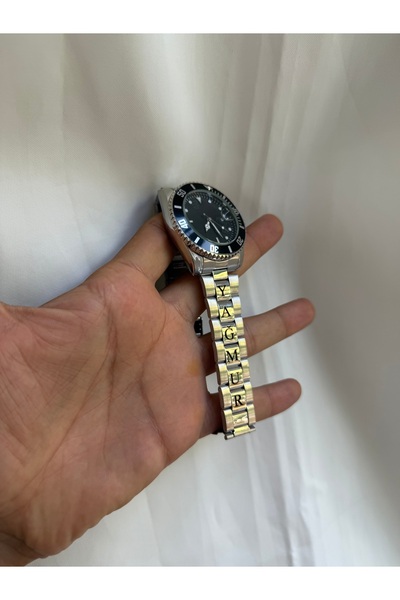 Çelik Kişiye Özel İsimli Erkek Kol Saati - Bileğinde Taşımalısın Sevgilim