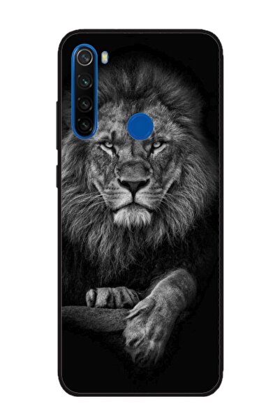 Atlas Husa personalizata si Folie de Silicon Xiaomi Redmi Note 8, Lion #2, mu...