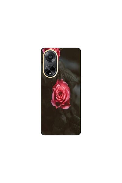 Atlas Husa personalizata si Folie de Silicon OPPO A17, Flowers #11, multicolo...