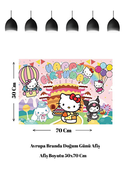 HAPPYLOOPPARTY Banner za rođendan sa temom Hello Kitty, prijatelji