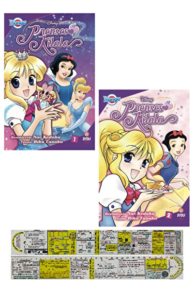 Beta Kitap Disney Prenses Kilala 2'li Manga Seti + Mat. Öğreten Cetvel