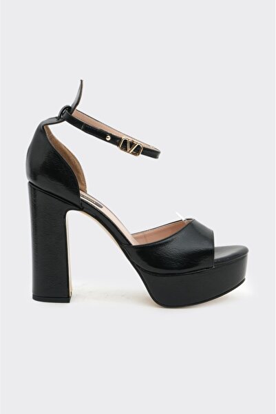 derinet Bilekten Bantlı Platformlu Kadın Topuklu Ayakkabı