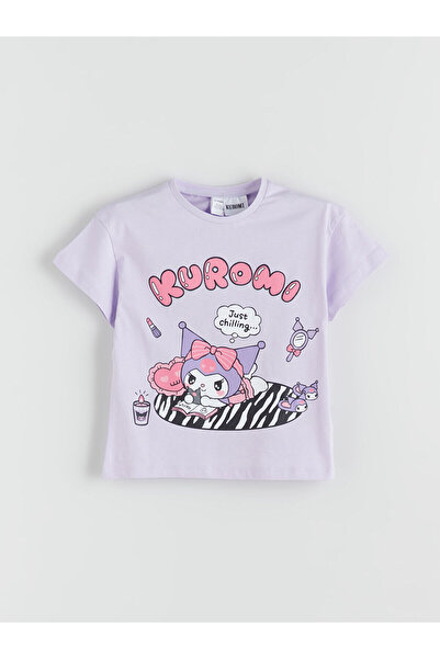 LC Waikiki Vizyon New Season Crew Neck Kuromi Printed Girls' T-Shirt