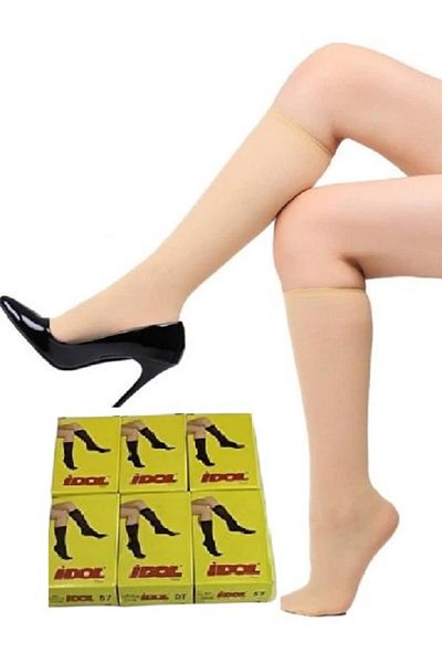 İDOL Women's Medium Thick Knee Thin Socks 9 Pack (51 Sahara)