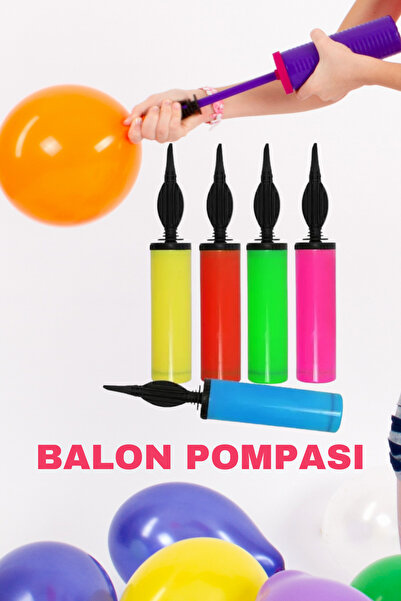 Baloncu Nene Renkli Balon Pompası Doğum Günü Kutlama Balon Şişirmek İçin Balon Pompası