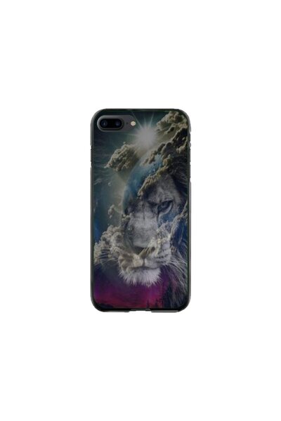 Atlas Husa personalizata si Folie de Silicon Apple iPhone 7 Plus, Lion #4, mu...