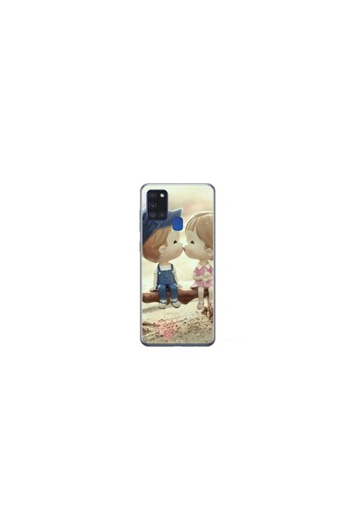 Atlas Husa personalizata HQ Print 360 de grad pentru Samsung Galaxy A41, Kiss...