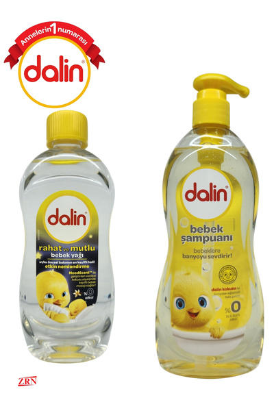 Dalin Baby Shampoo 500ml + Baby Oil 300ml