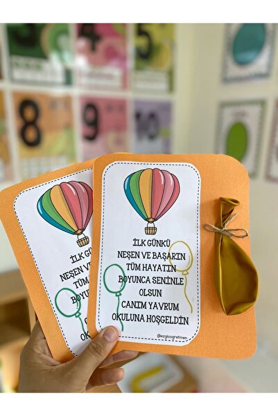 Mapel 25 adet kişiye özel balon kart hediyelik okuluna hoşgeldin sünnet doğum...
