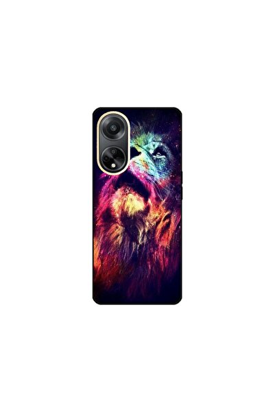 Atlas Husa personalizata si Folie de Silicon OPPO A17, Celestial Lion, multic...
