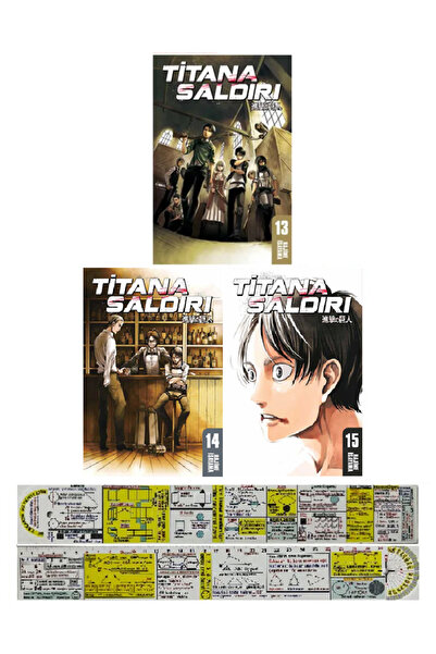 Gerekli Şeyler Yayıncılık Titana Saldırı 13-14-15. Ciltler Manga Seti + Mat. ...