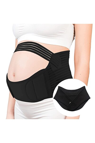 POMAMZ Set 2 Centura Abdominala Gravide, POMAMZ, Poliester/Elastan, L