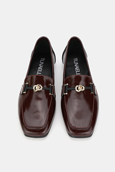 TUNAELLİ KADIN BORDO RUGAN HAKİKİ DOĞAL DERİ 36-41 NUMARA TOKALI BABET