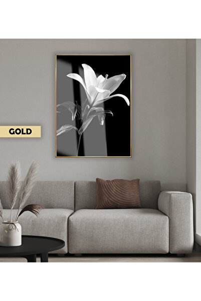 Harikabirev HARİKABİREV | MODEL DE FLORI ZAKKUM ALB-NEGRU | TABLA DE STICLA T...