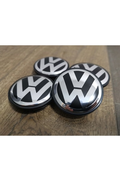 LinePartsBim Set 4 Embleme Jante Aliaj 56mm - 65mm compatibile Volkswagen, Capace Roti VW Passat, Golf, CC
