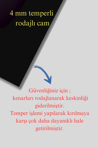 HMDS CONCEPT Atatürk, Gençliğe Hitabe, İstiklal Marşı Cam Tablo 341