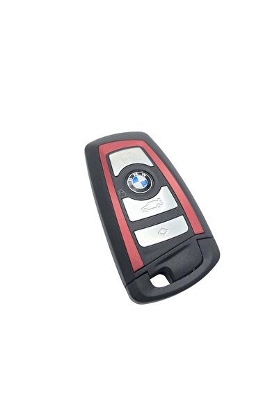 MAF Carcasă cheie premium cu 4 butoane pentru BMW X3 X4 F10 F20 F30 F40 F14 F01 F02, cadru roșu